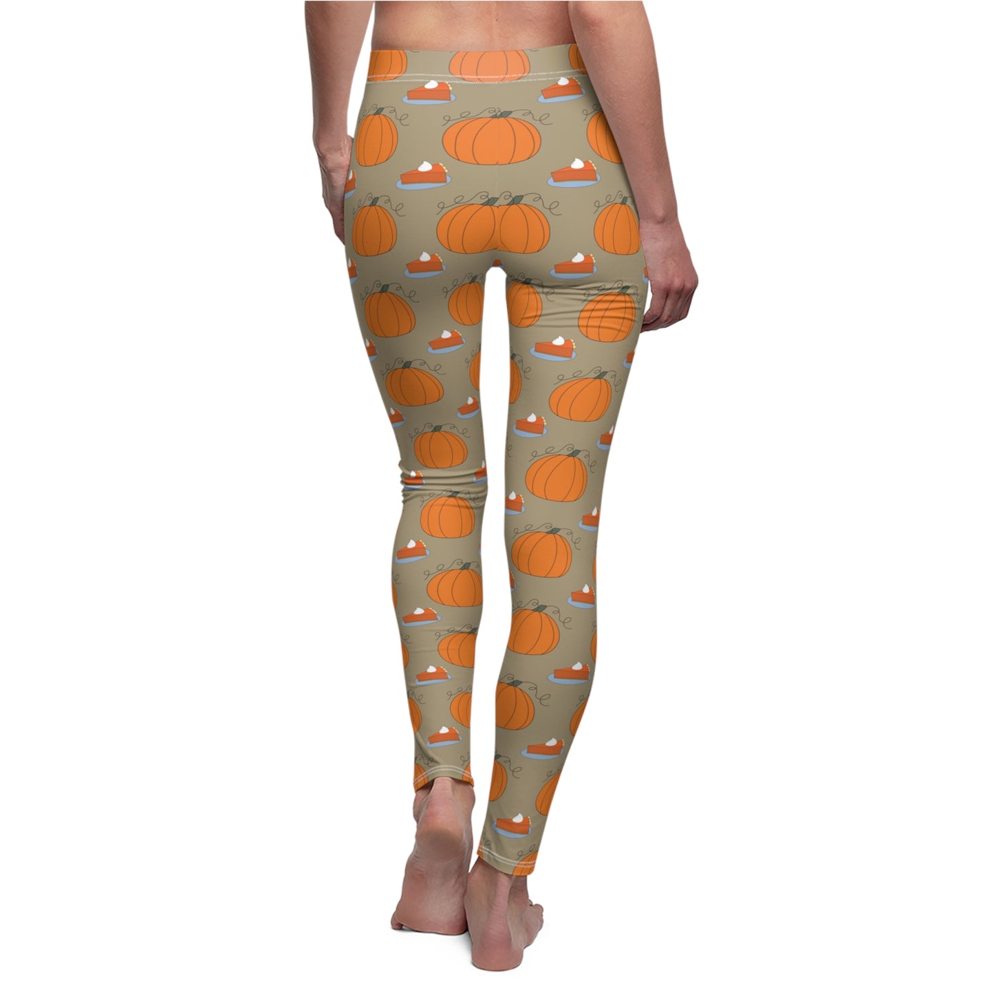 Pumpkin Fall Womens Thanksgiving Leggings Yoga Pants - Saiko Studio