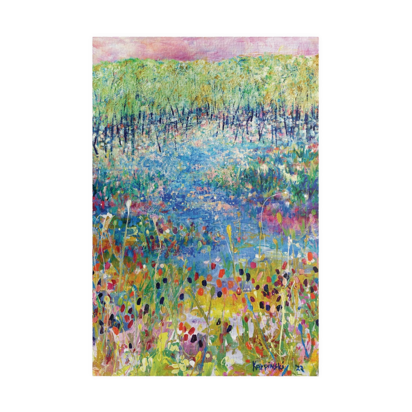 Landscape Nature Art Adult Wood Jigsaw Puzzle - Paths and Journeys by Leslie Karpinski