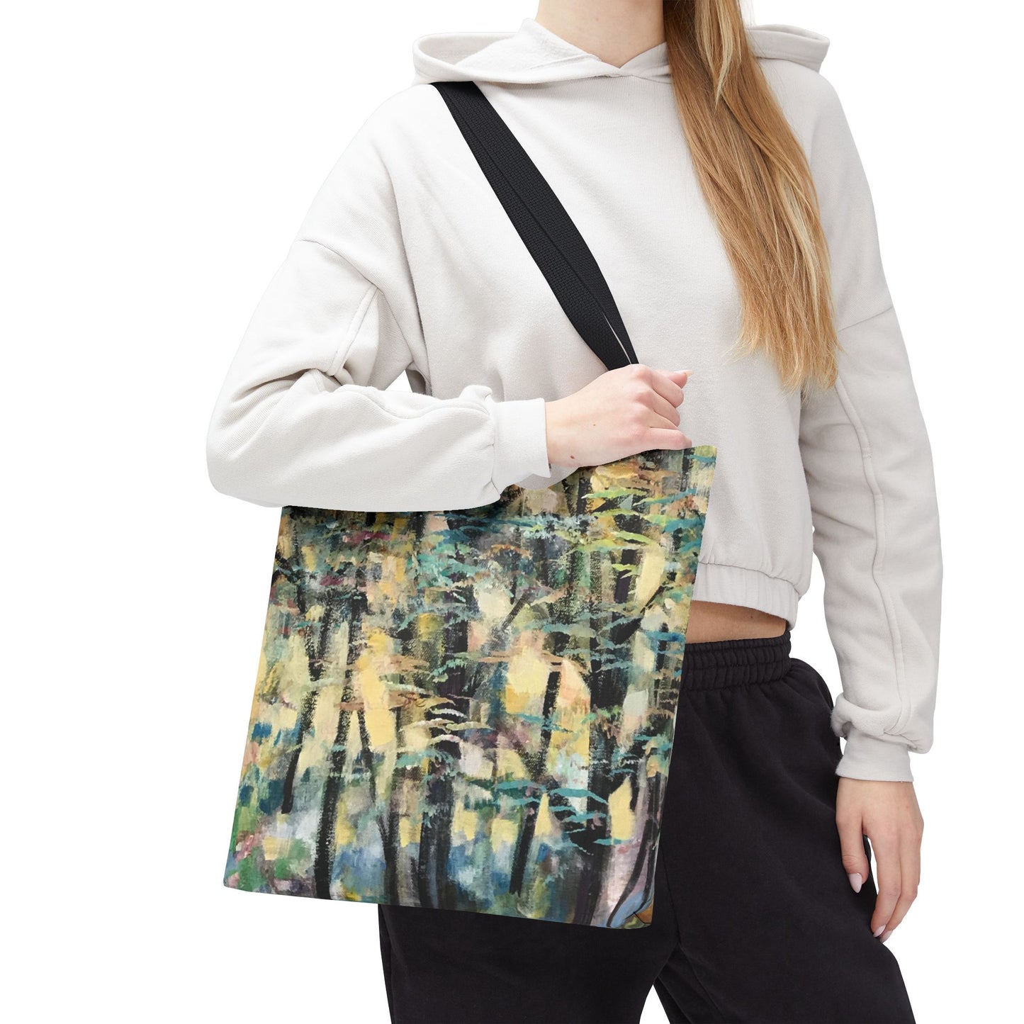 Golden Tree Landscape Art Canvas Tote Bag - Leslie Karpinski