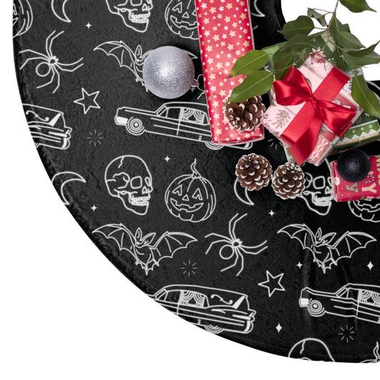 Ghost Bat Halloween Tree Skirt Decoration - Saiko Studio