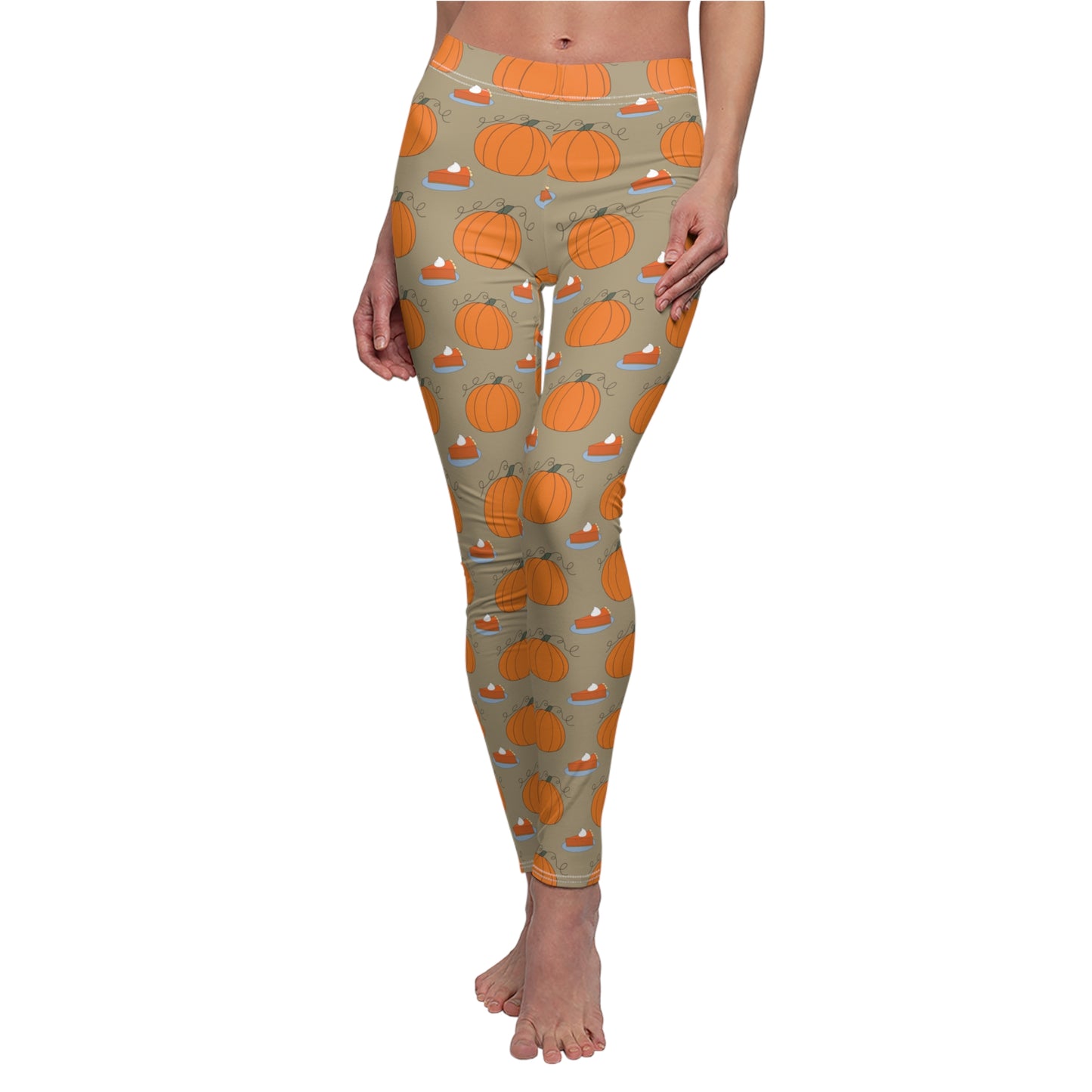 Pumpkin Fall Womens Thanksgiving Leggings Yoga Pants - Saiko Studio
