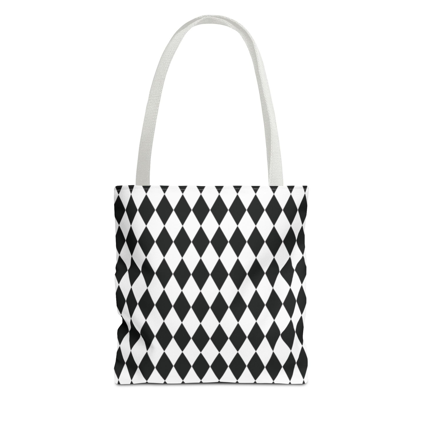 Black White Harlequin Canvas Tote Bag - Saiko Studio