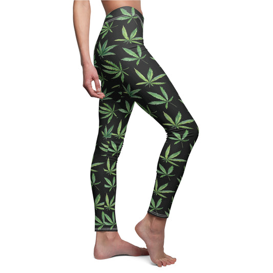 Marijuana Pot Leaf Women Leggings Yoga Pants - Saiko Studio
