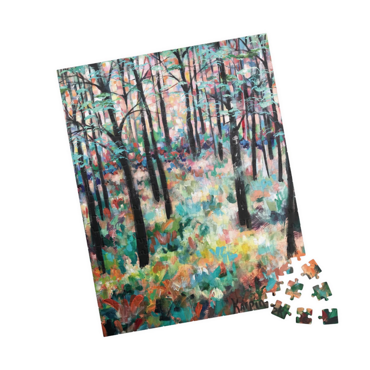 Tree Forest Landscape Nature Art Adult Wood Jigsaw Puzzle - Trees of Hope By Leslie Karpinski