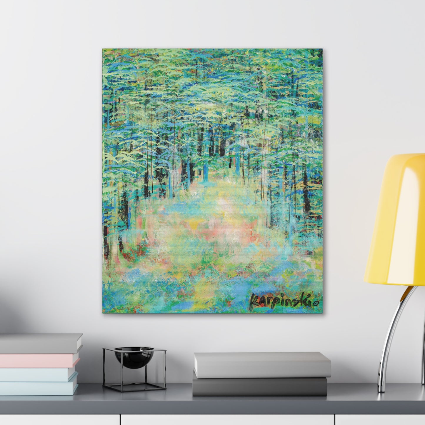 Nature Landscape Canvas Wall Art Print Contemporary Wall Decor - Springtime Forest by Leslie Karpinski