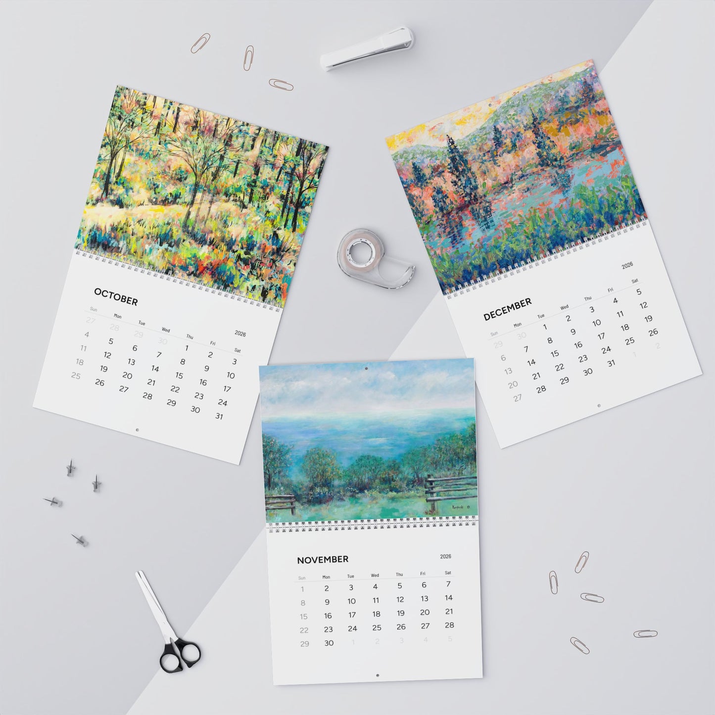 Leslie Karpinski Art Wall Calendar 2026