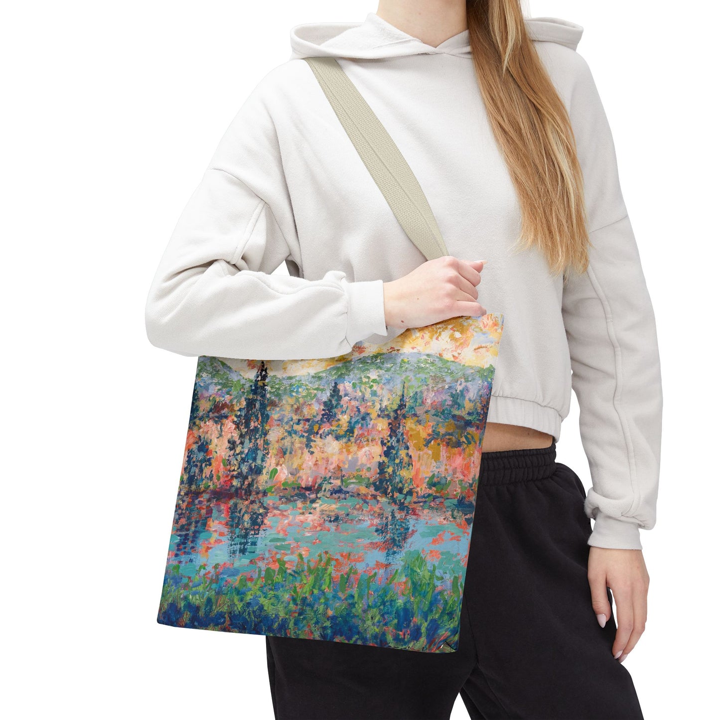 The River People Nature Landscape Art Tote Bag - Leslie Karpinski