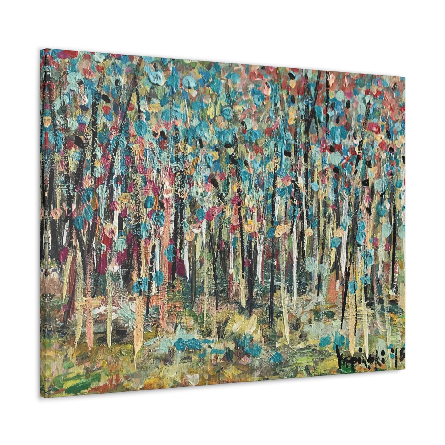 Nature Landscape Wall Art For Home Fine Art Canvas Print - Colorful Landscape by Leslie Karpinski