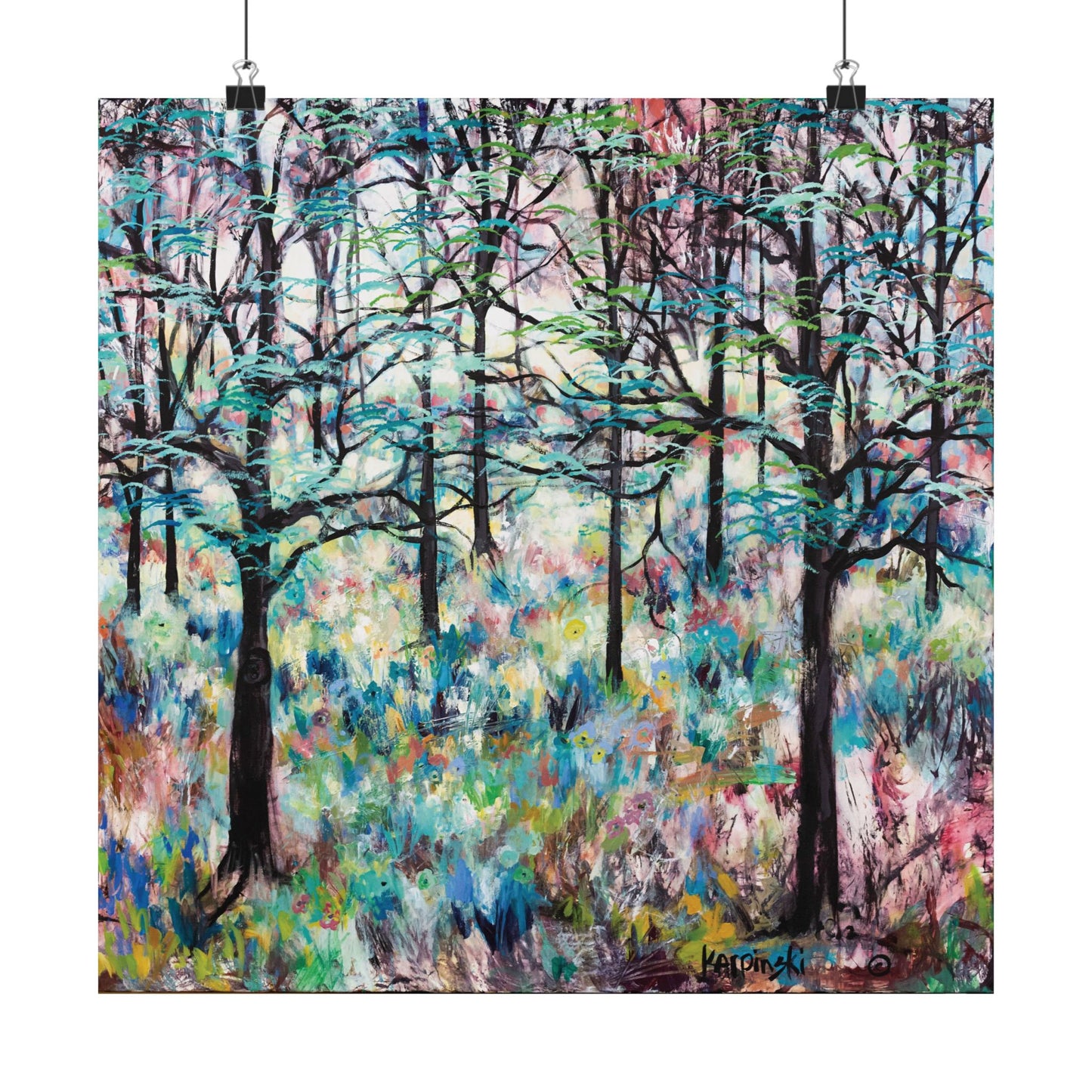 Matte Landscape Poster Print Nature Art Artist Artwork - Forest by Leslie Karpinski