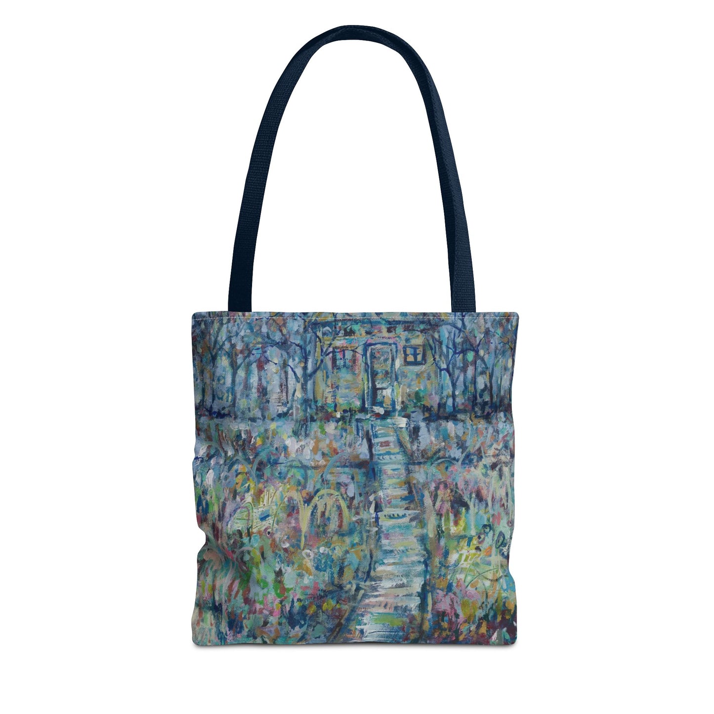 Landscape Tree Nature Art Canvas Tote Bag - Climbing to a Higher Place - Leslie Karpinski