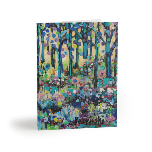 Colorful Tree Landscape Art Nature Greeting Card Multi Pack - Circle of Tree - Leslie Karpinski