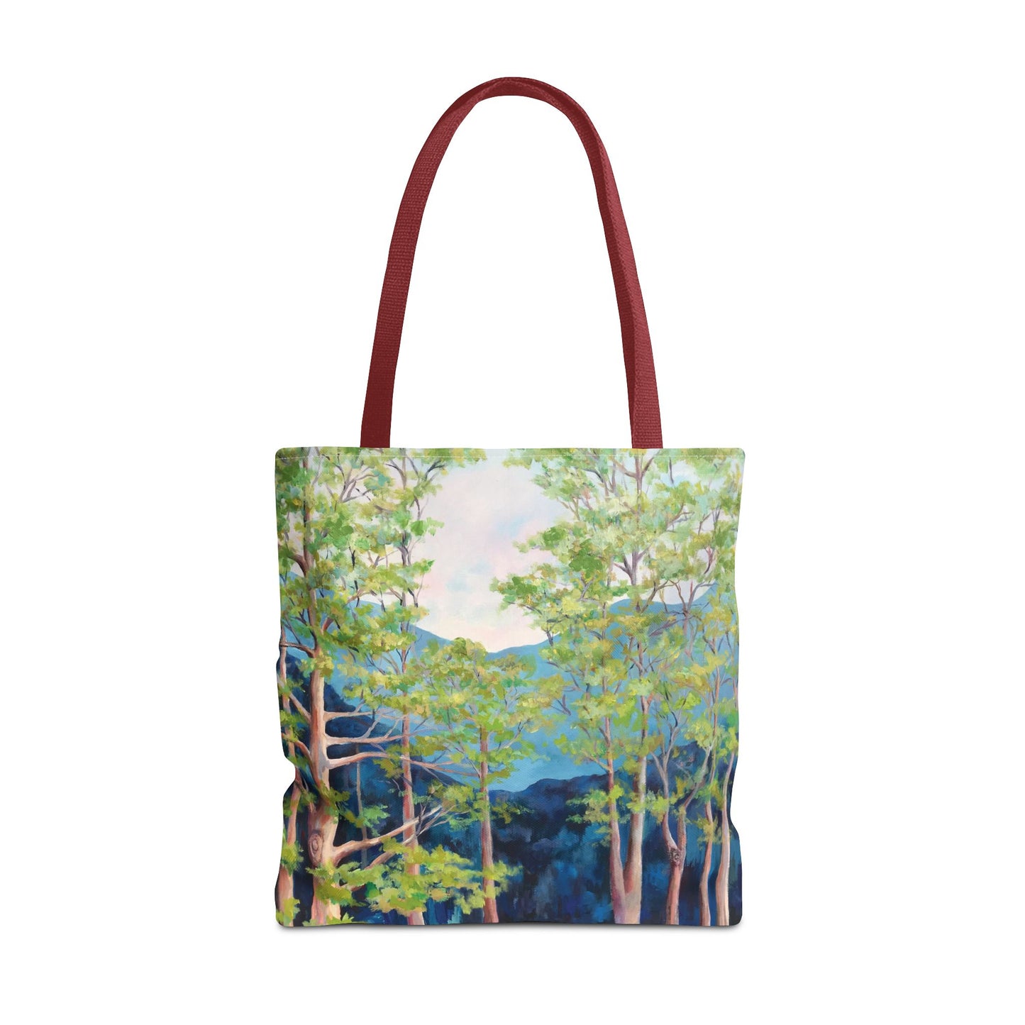 Tree Landscape Art Tote Bag Canvas Shopping Bag - Strong Tree by Leslie Karpinski