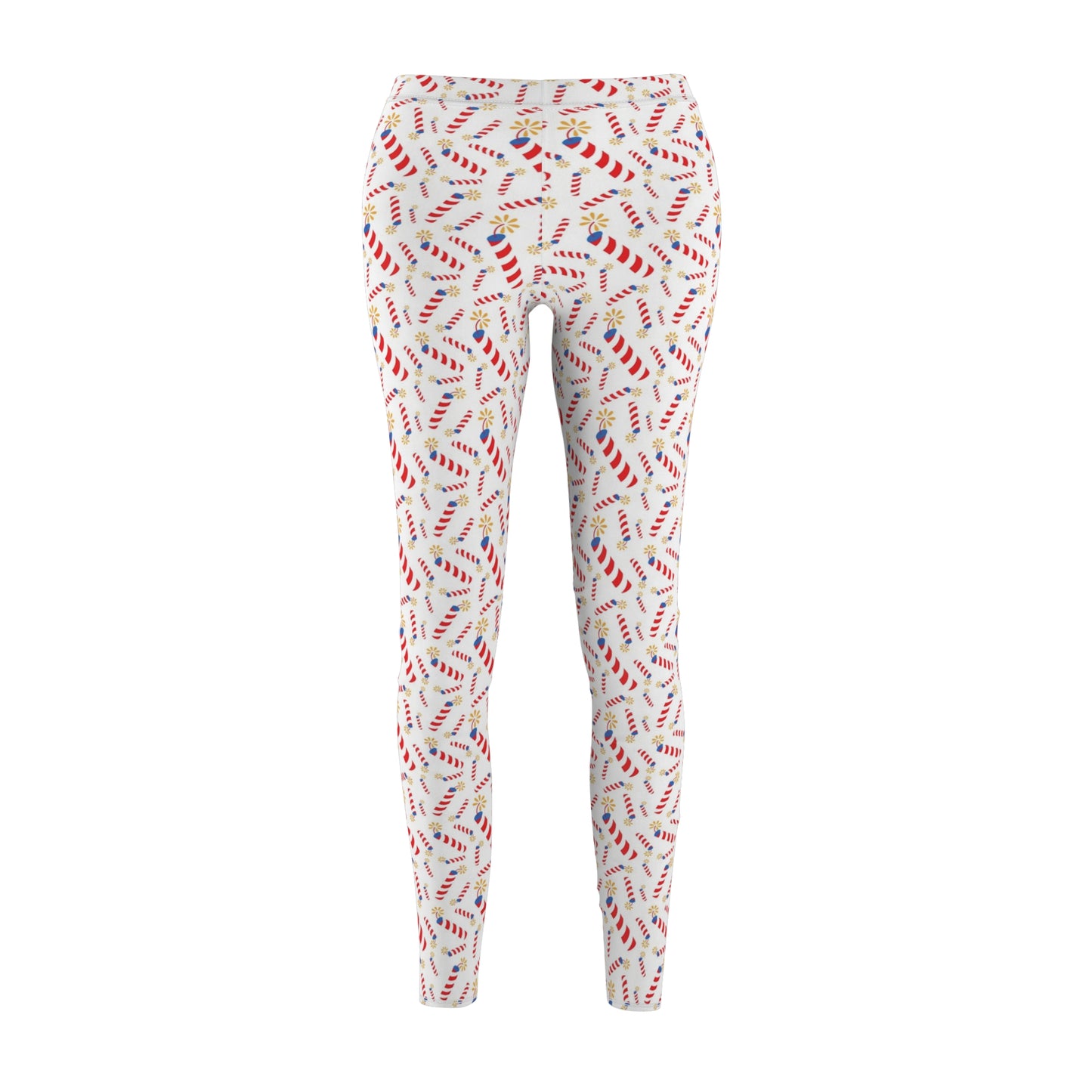 Fireworks 4th of July Womens Leggings Stretch Yoga Pants - Saiko Studio