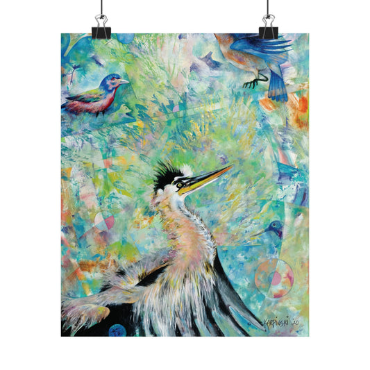 Bird Wall Art Poster Print Nature Artwork Home Decor - Messengers in the Sky by Leslie Karpinski