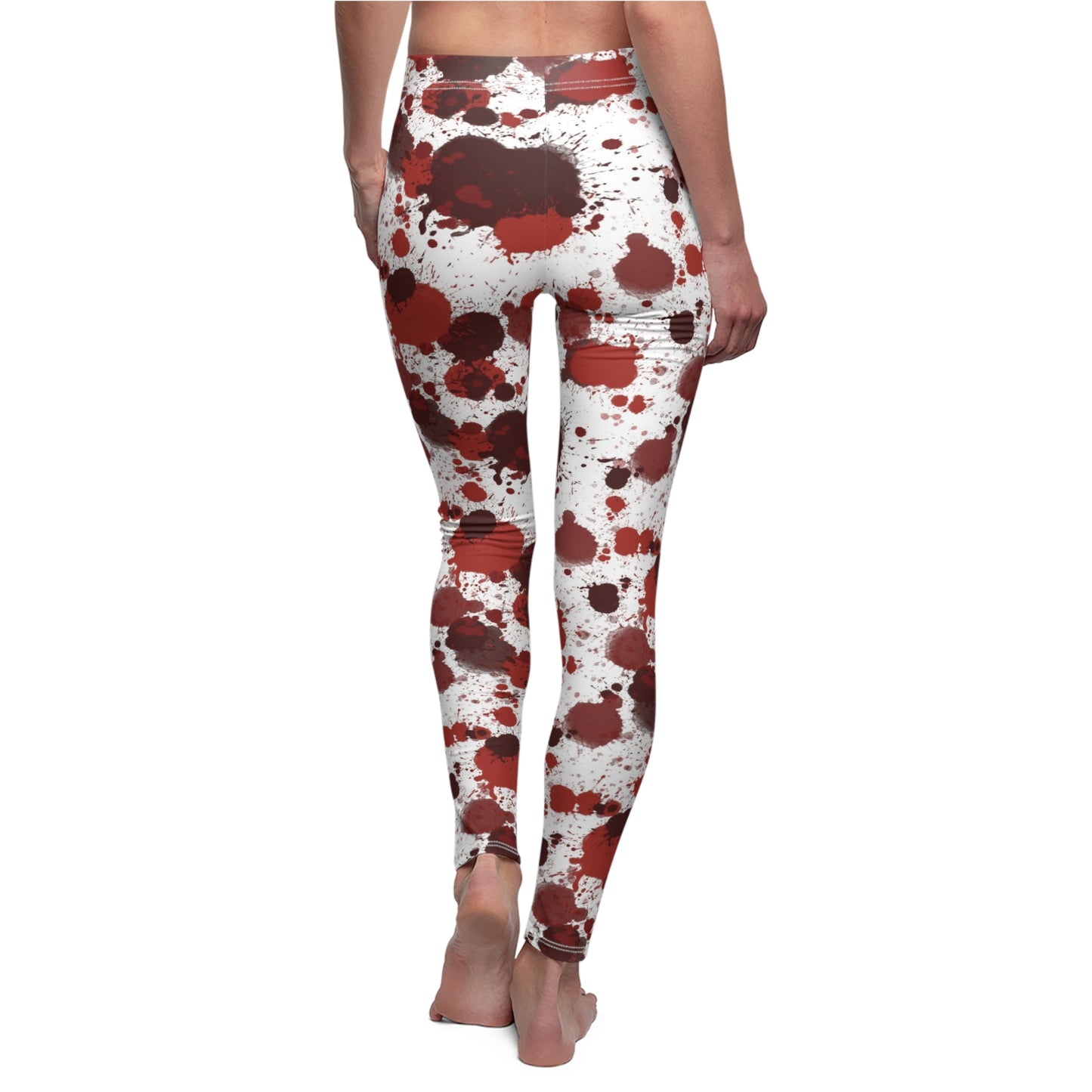 Blood Splatter Halloween Womens Leggings Stretch Yoga Pants - Saiko Studio