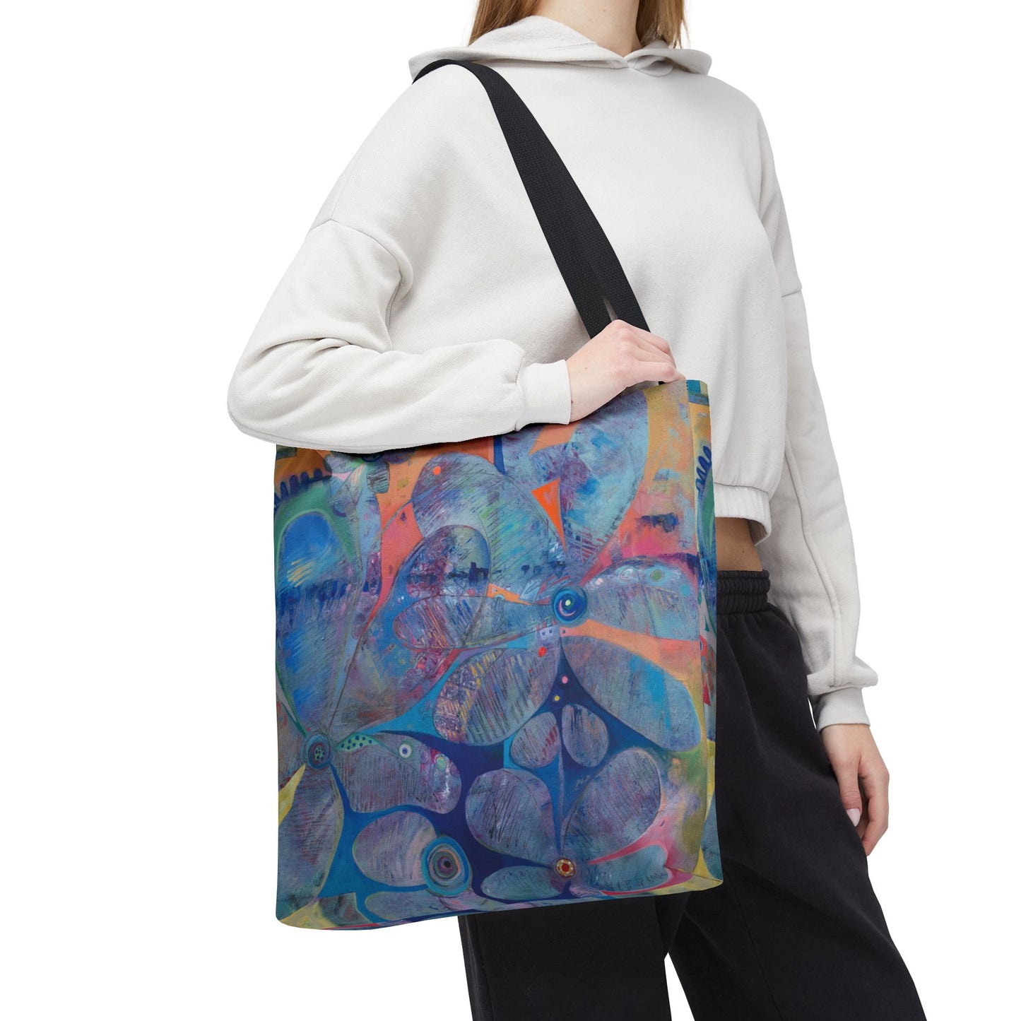 Color of Life Flower Art Canvas Tote Bag - Leslie Karpinski