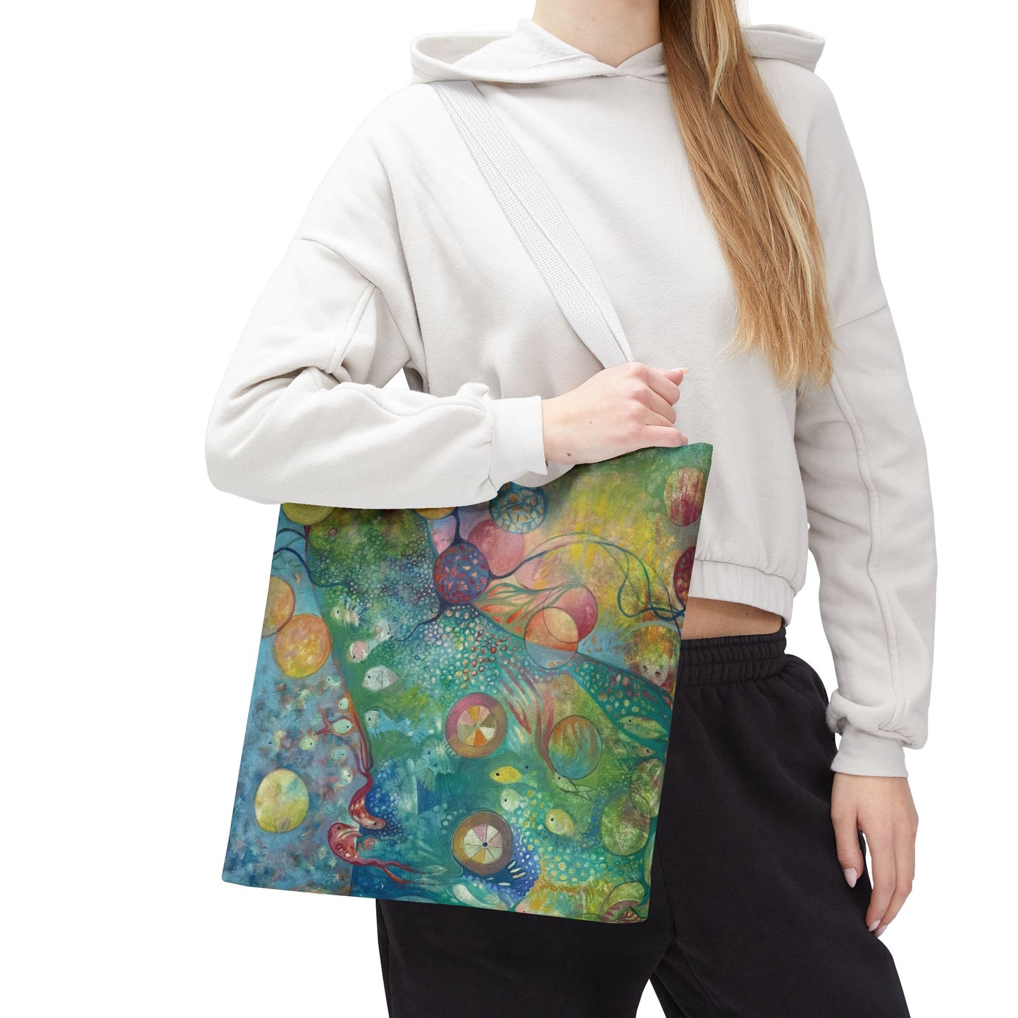 Secret Life of Colors Canvas Art Tote Bag - Leslie Karpinski