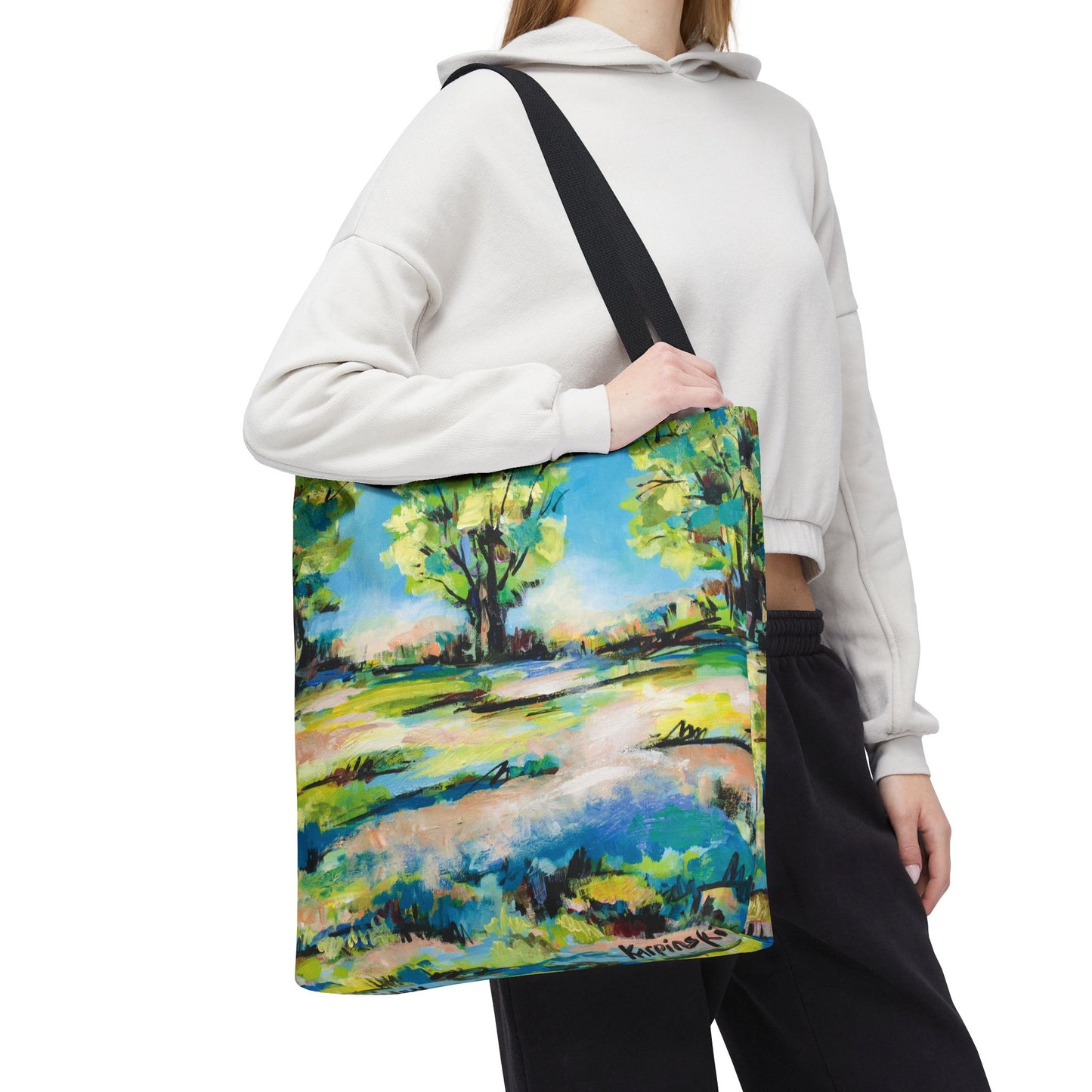 Tanglewood Tree Line Canvas Tote Bag - Leslie Karpinski