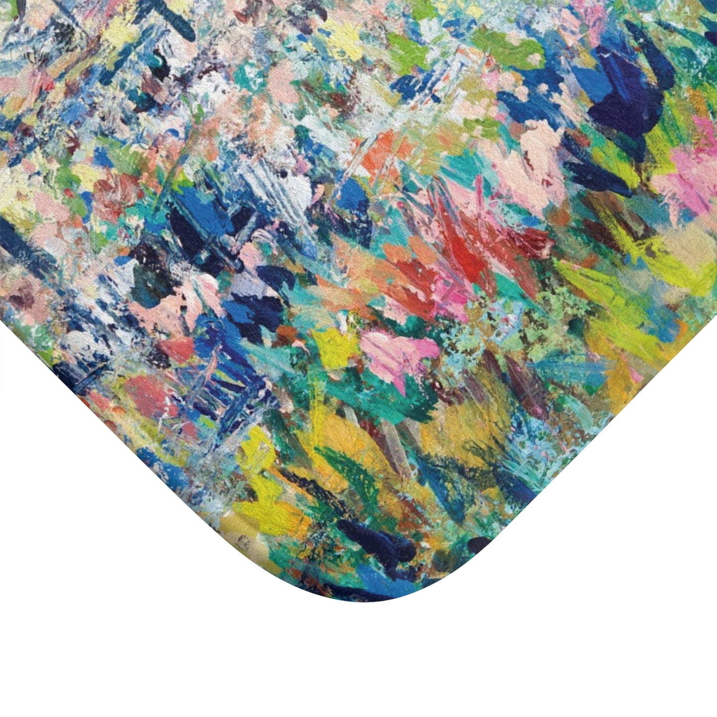 Colorful Landscape Memory Foam Non Slip Bath Mat - Healing From The Storm - Leslie Karpinski