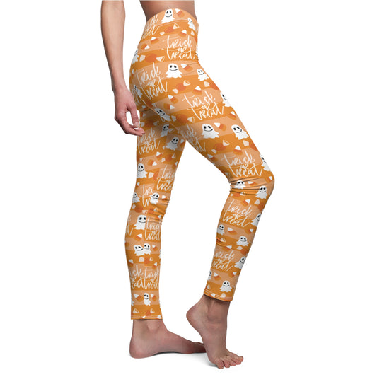 Halloween Ghost Candy Corn Womens Leggings - Saiko Studio