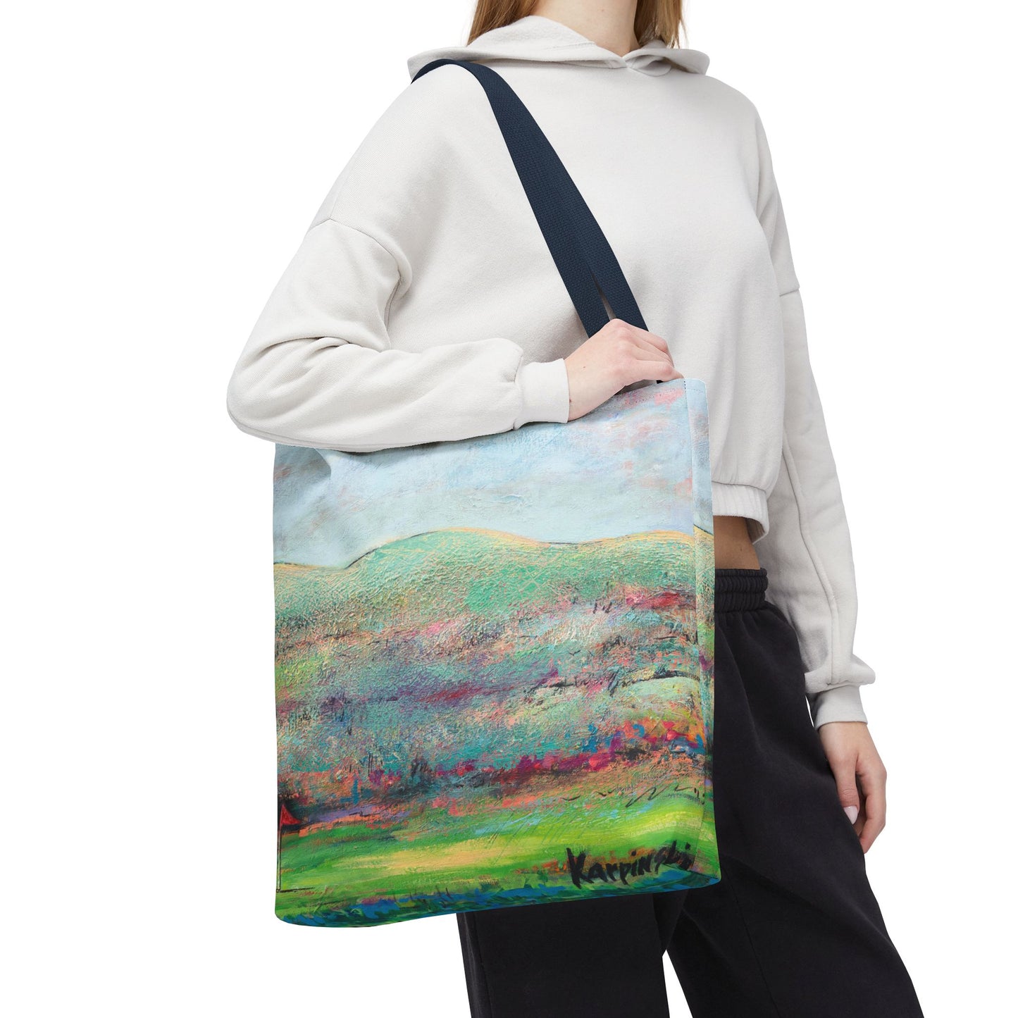 Making the Putt Golf Canvas Tote Bag  - Leslie Karpinski