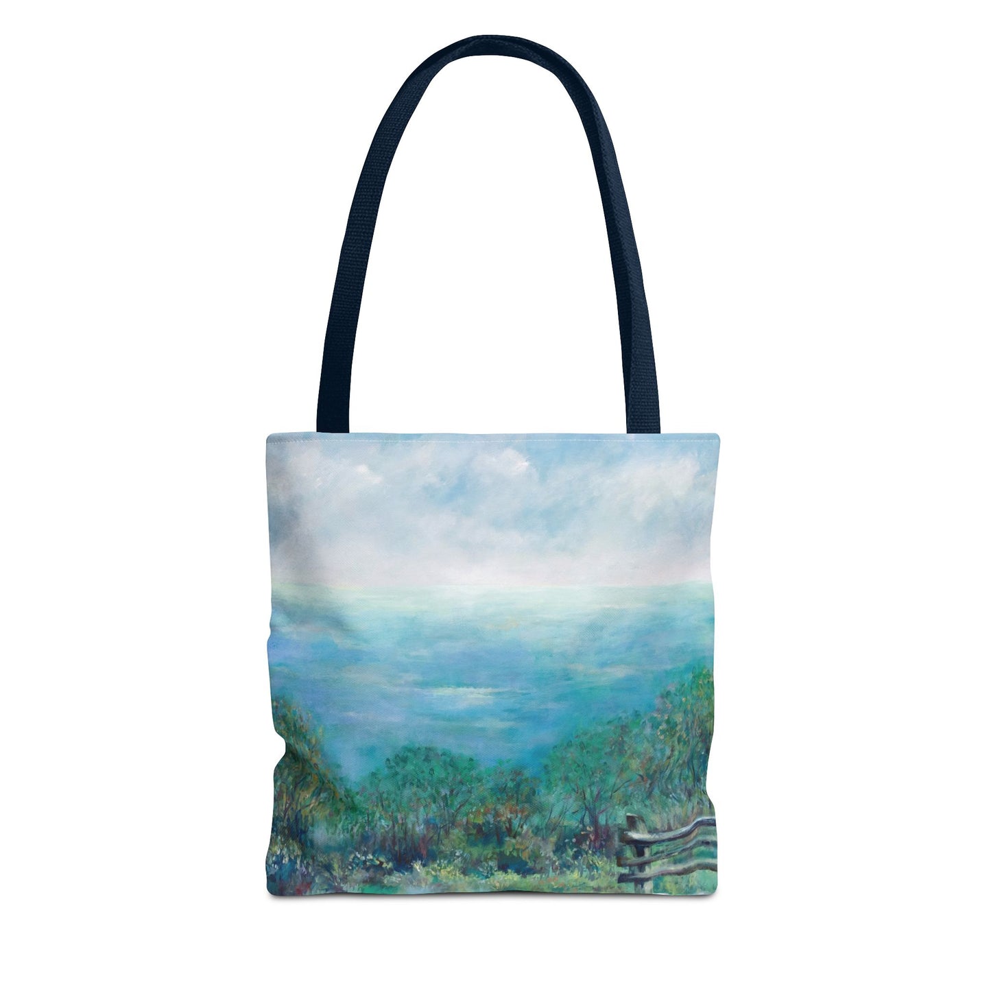 Mountain Landscape Art Canvas Shopping Tote Bag - Roaring Gap - Leslie Karpinski