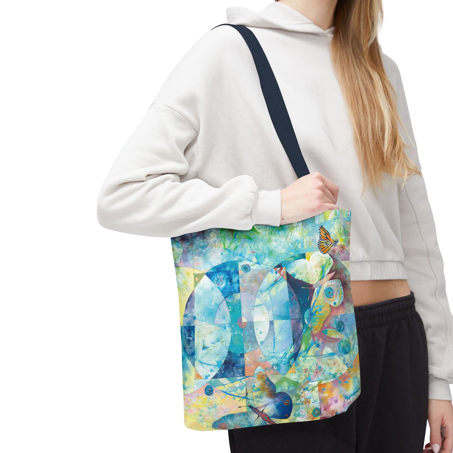Butterfly Art Canvas Shopping Tote Bag - Wings of Butterflies - Leslie Karpinski