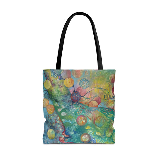 Secret Life of Colors Canvas Art Tote Bag - Leslie Karpinski