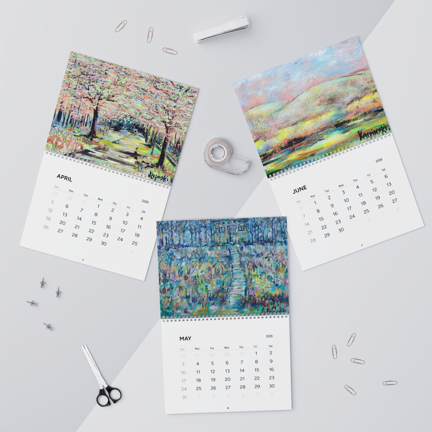 Leslie Karpinski Art Wall Calendar 2026