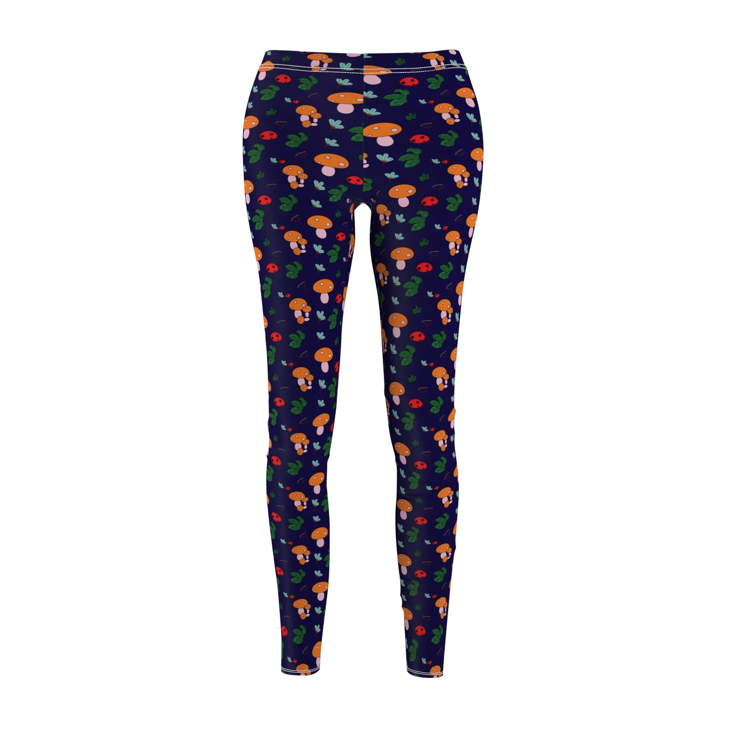 Mushroom Woodland Womens Leggings Stretch Pants - Saiko Studio