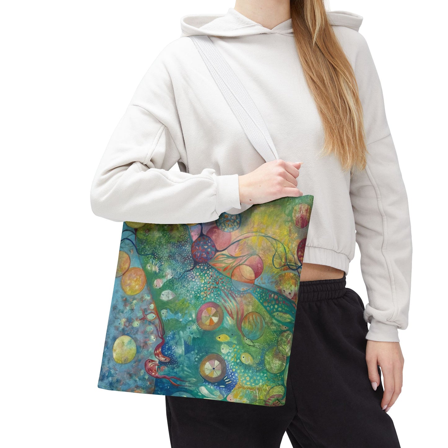Secret Life of Colors Canvas Art Tote Bag - Leslie Karpinski