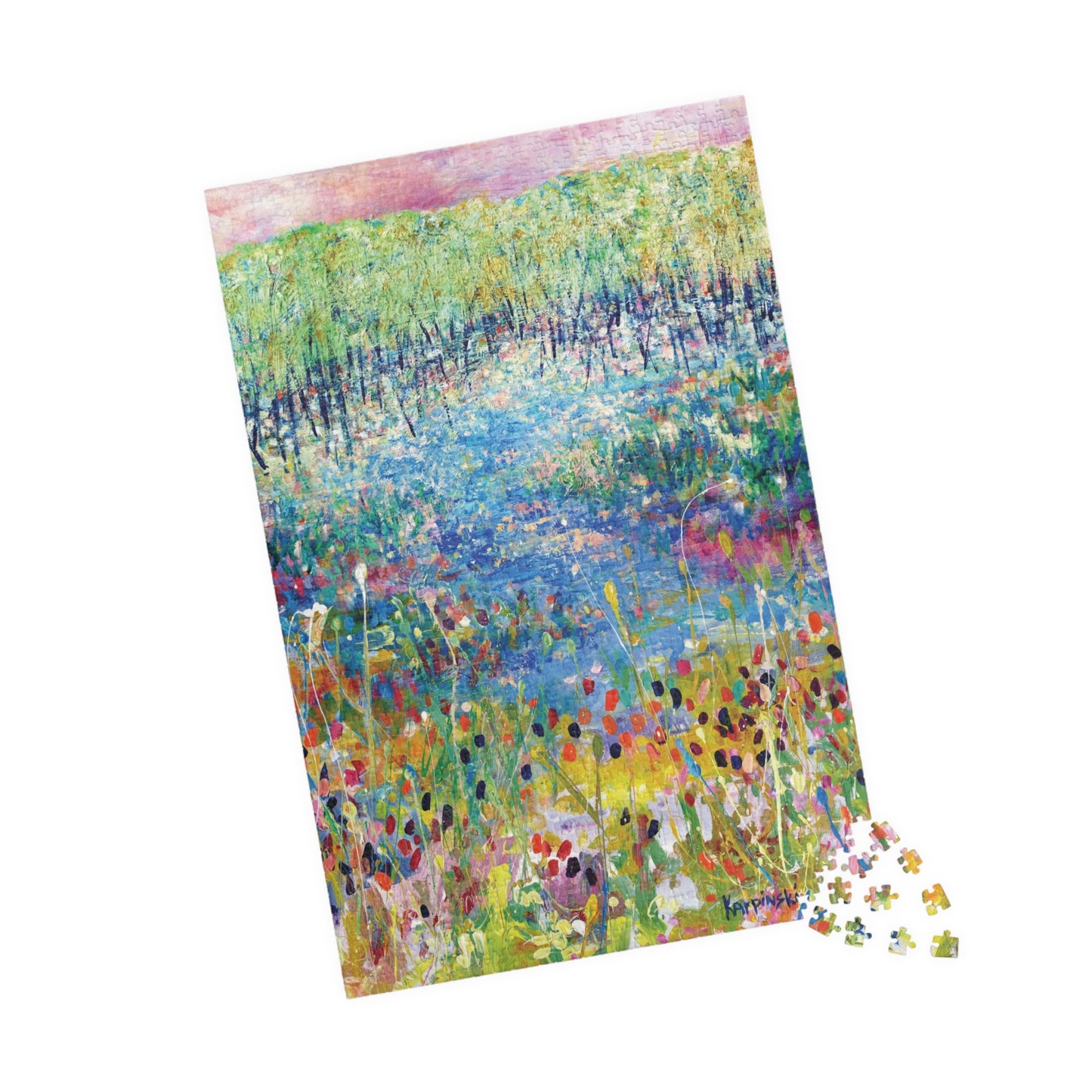 Landscape Nature Art Adult Wood Jigsaw Puzzle - Paths and Journeys by Leslie Karpinski