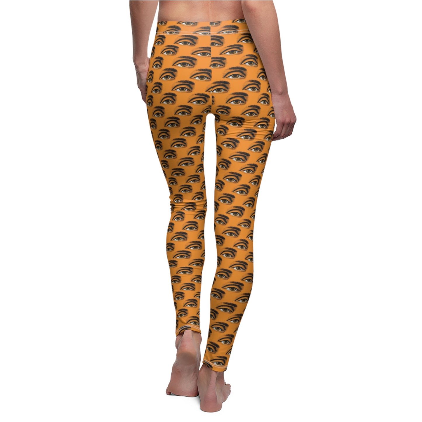Orange Black Eye Halloween Womens Leggings - Saiko Studio