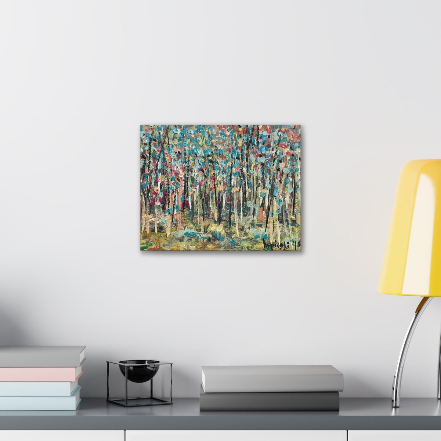 Nature Landscape Wall Art For Home Fine Art Canvas Print - Colorful Landscape by Leslie Karpinski