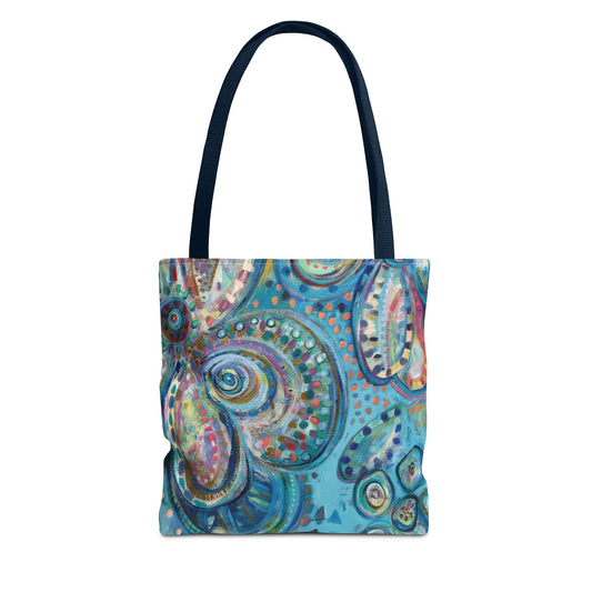 World Love Floral Art Canvas Tote Bag - Leslie Karpinski