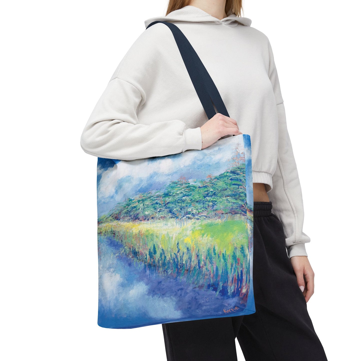 Davis Canal Nature Canvas Tote Bag - Leslie Karpinski
