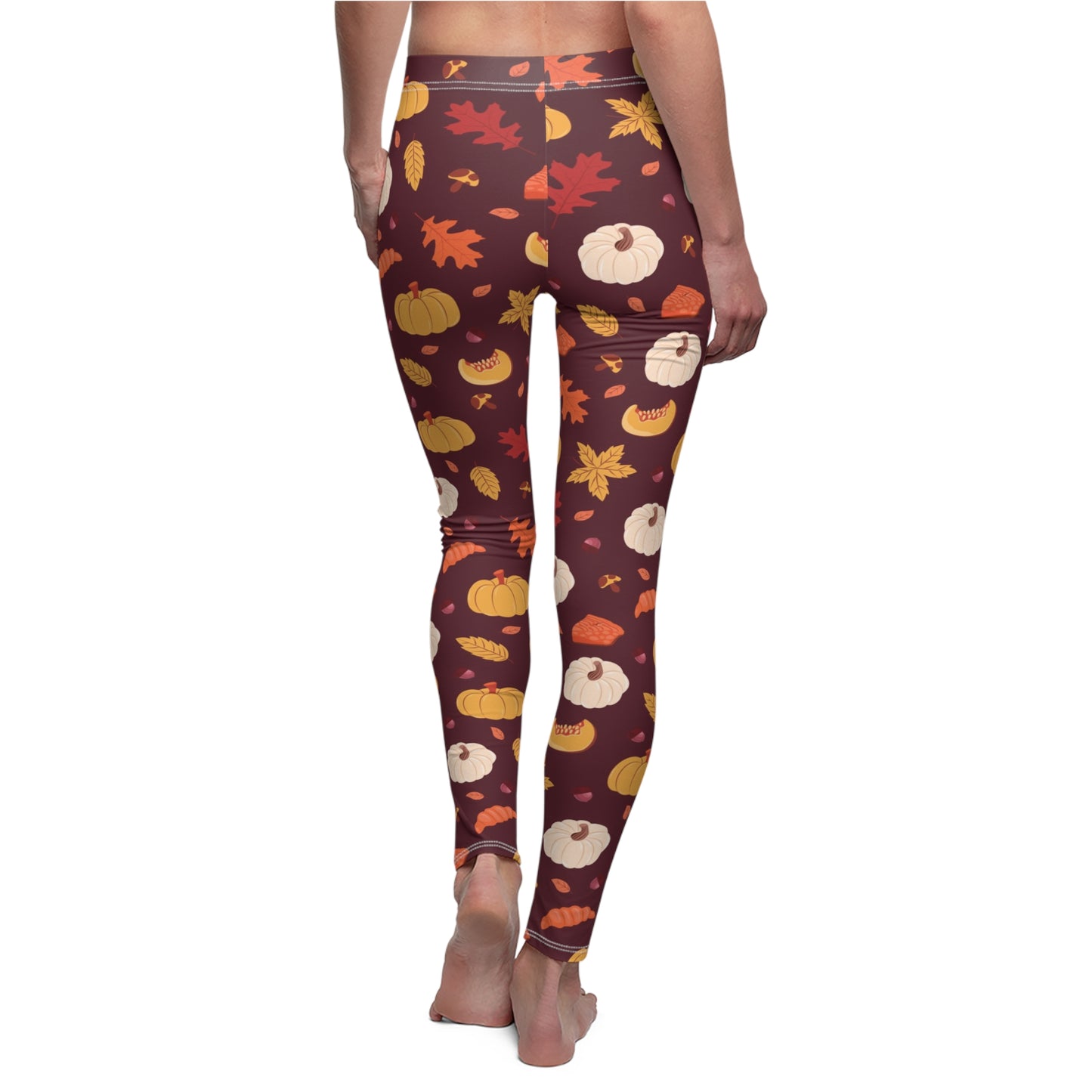 Fall Womens Pumpkin Womens Leggings Thanksgiving Yoga Pants - Saiko Studio