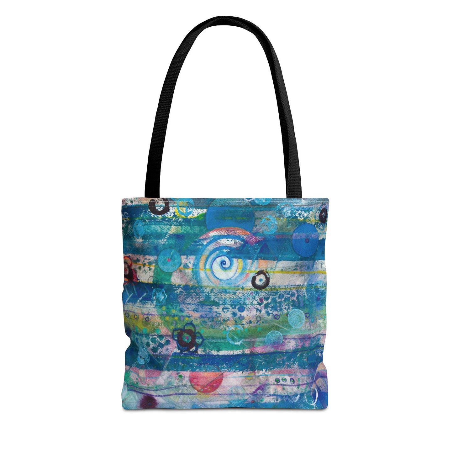 Celestial Sky Abstract Art Canvas Tote Bag - Leslie Karpinski