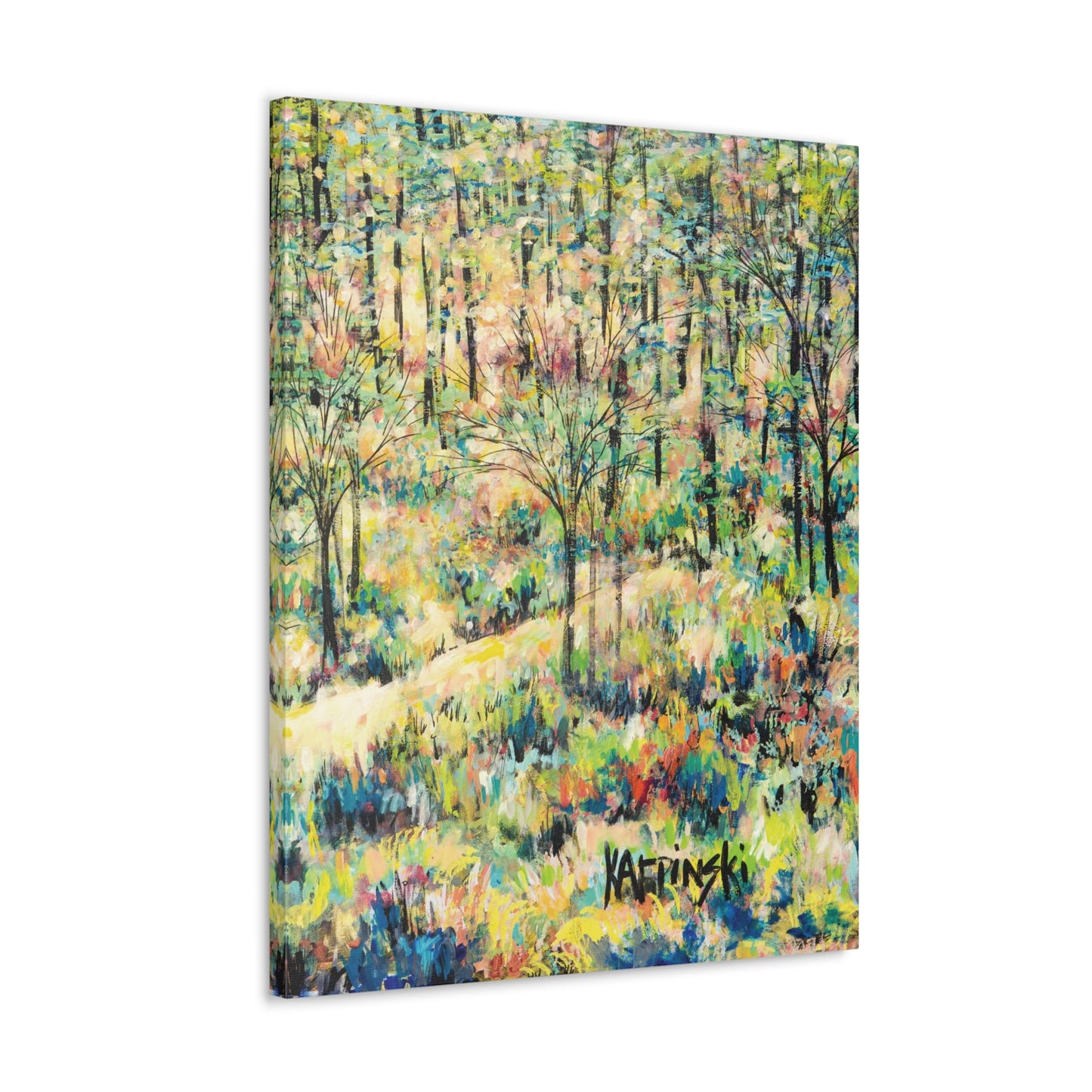 Fall Colors Nature Canvas Landscape Wall Art for Home - Reynolda Gardens 2 by Leslie Karpinski