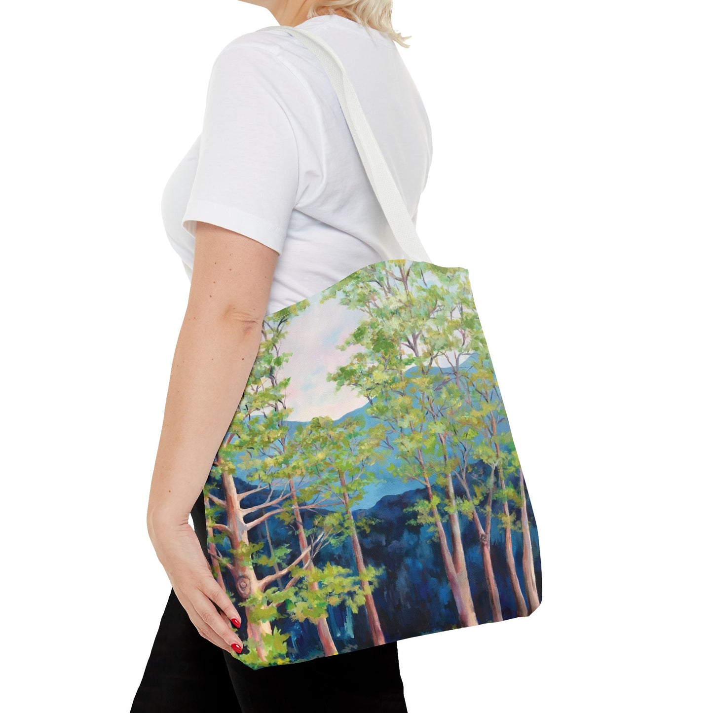 Tree Landscape Art Tote Bag Canvas - Strong Tree by Leslie Karpinski