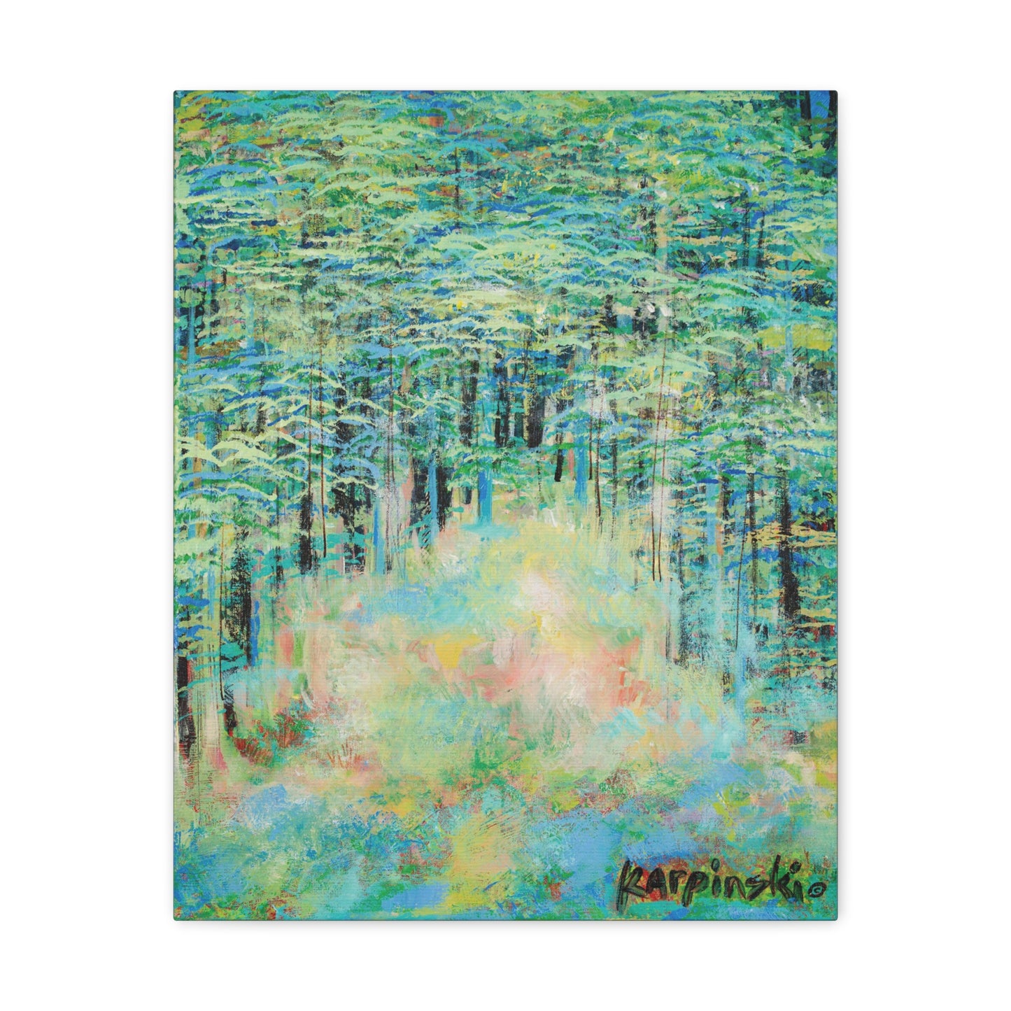 Nature Landscape Canvas Wall Art Print Contemporary Wall Decor - Springtime Forest by Leslie Karpinski