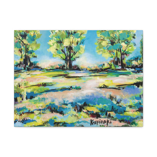 Park Landscape Canvas Art Fine Art Print North Carolina Artist - Tanglewood Tree Line by Leslie Karpinski