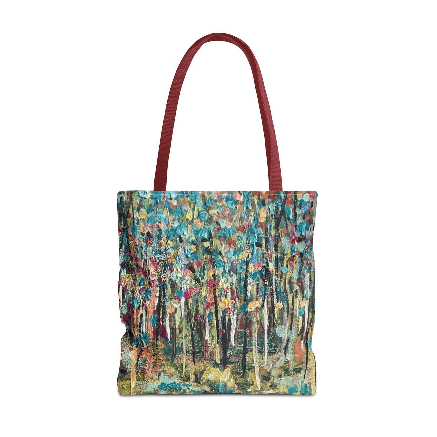 Nature Landscape Art Tote Bag Canvas Shopping Bag - Colorful Landscape by Leslie Karpinski