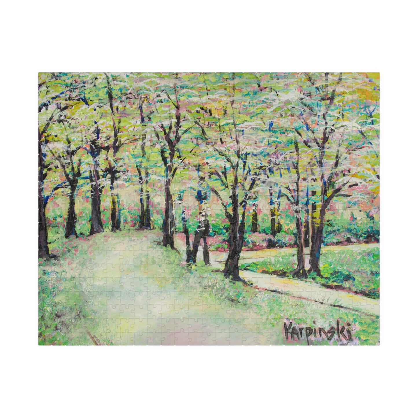 Landscape Nature Spring Art Jigsaw Puzzle  - Bottom of Reynolda Leslie Karpinski