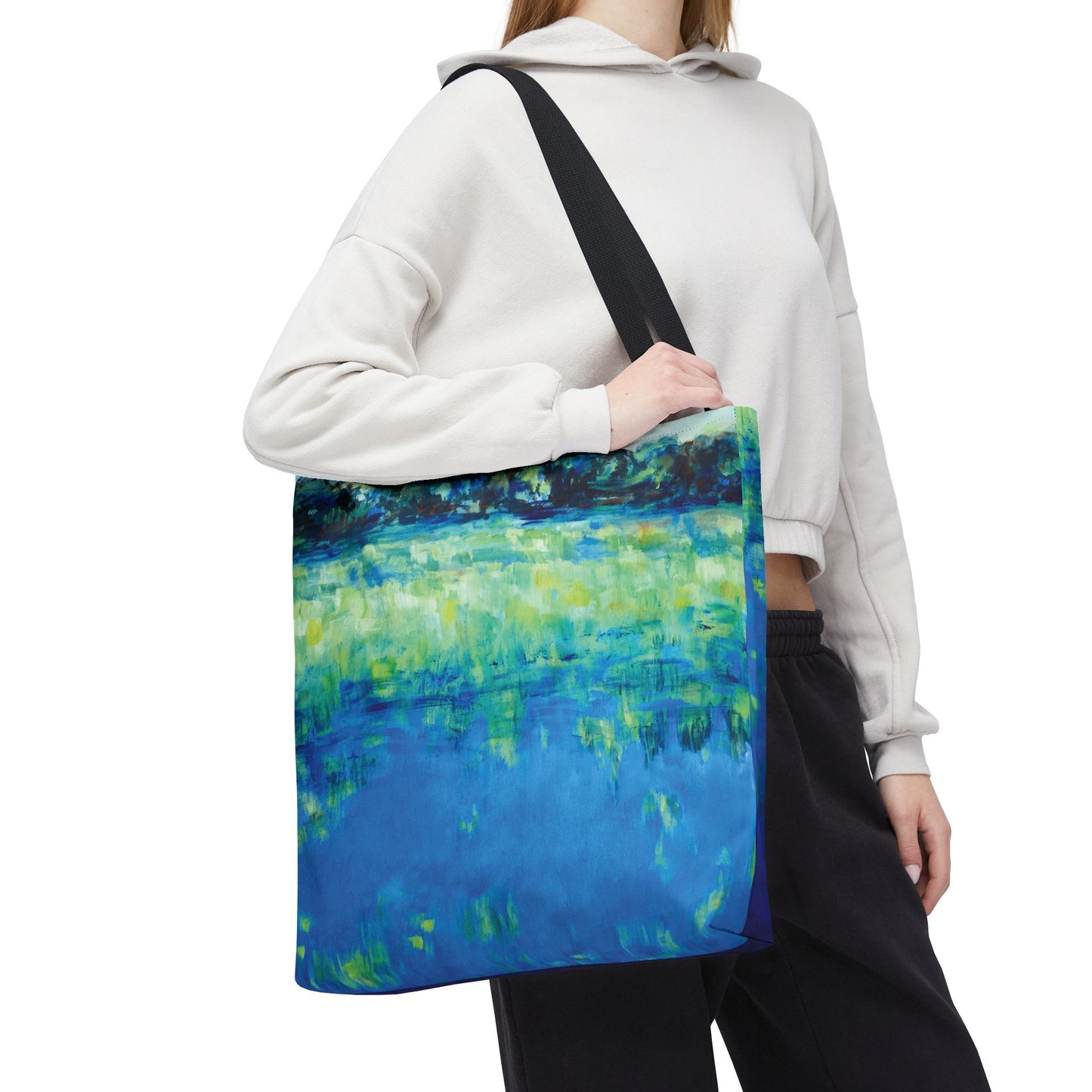 Waters Edge 1 Landscape Art Canvas Tote Bag - Leslie Karpinski