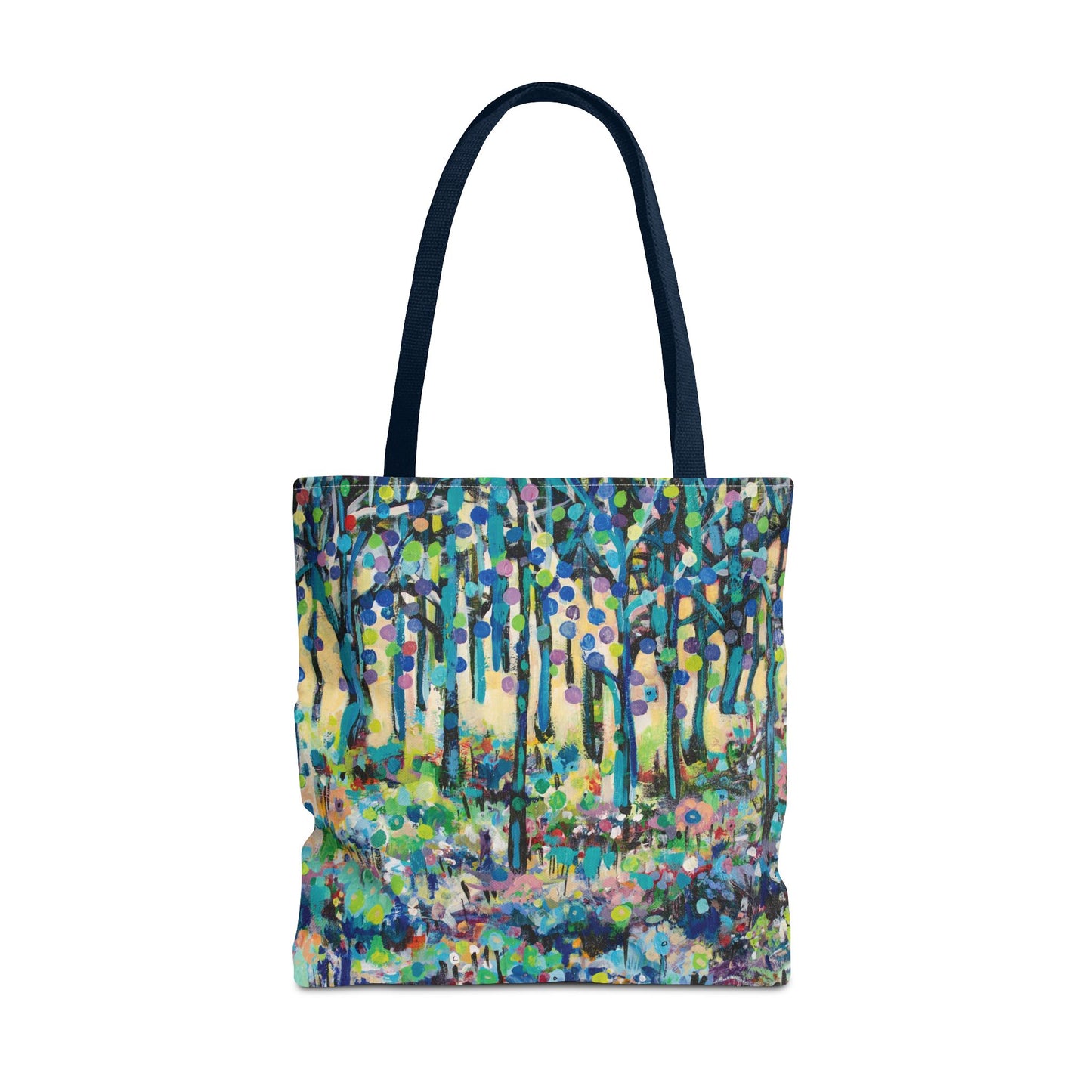 Landscape Art Tote Bag Canvas Shopping Bag - Circle of Tree by Leslie Karpinski