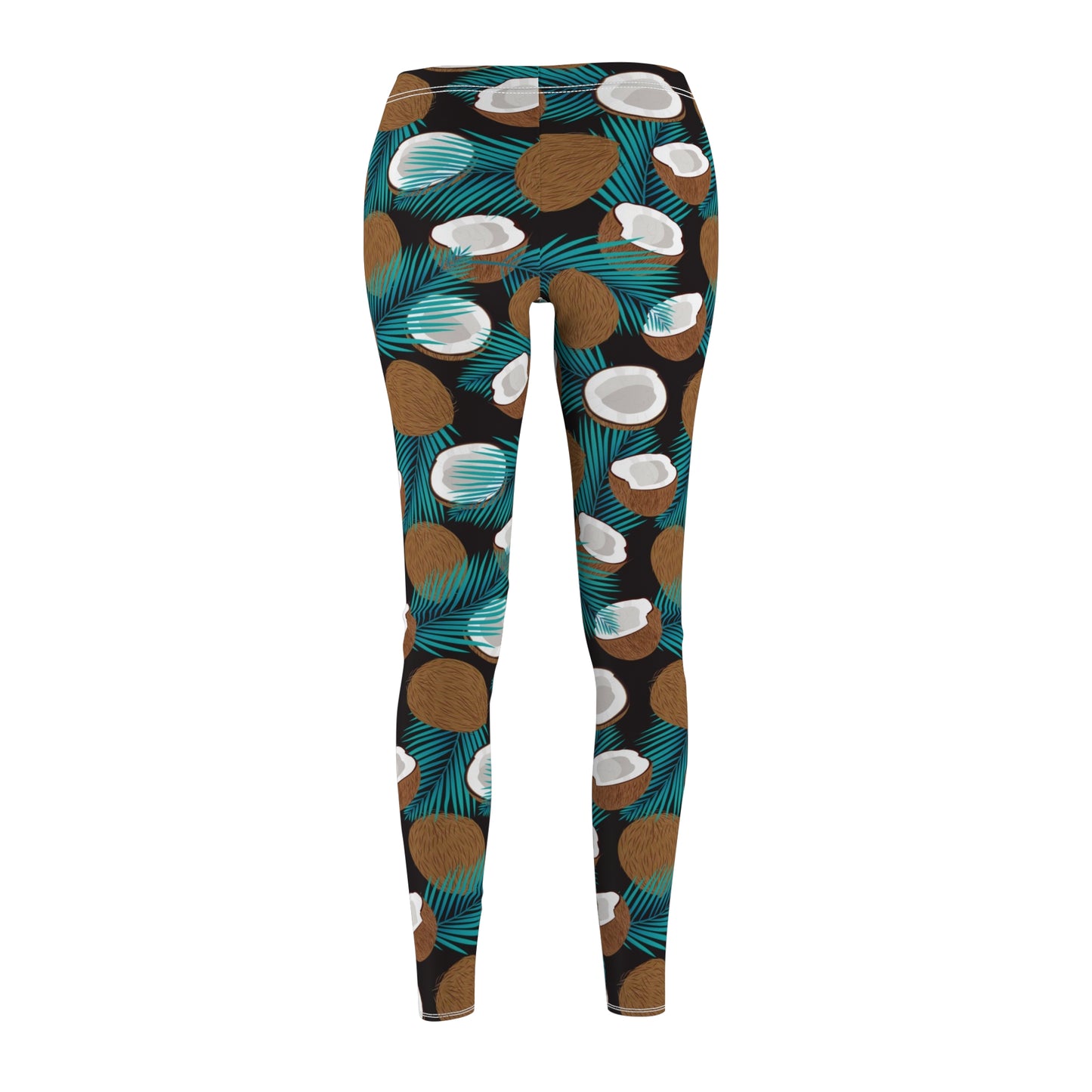 Coconut Palm Print Womens Stretch Pants Leggings