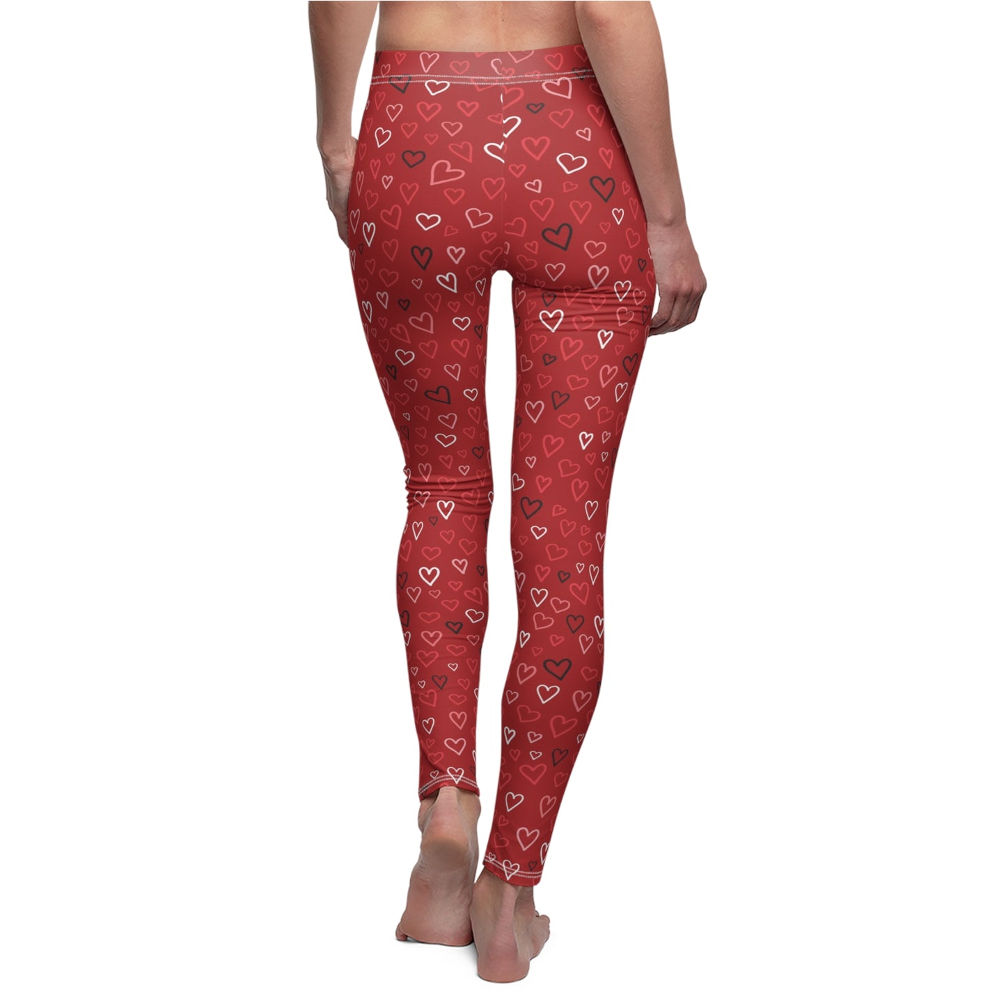 Heart Womens Valentines Leggings Yoga Pants - Saiko Studio