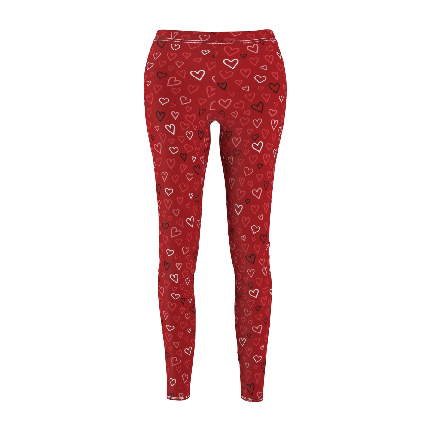 Heart Womens Valentines Leggings Yoga Pants - Saiko Studio