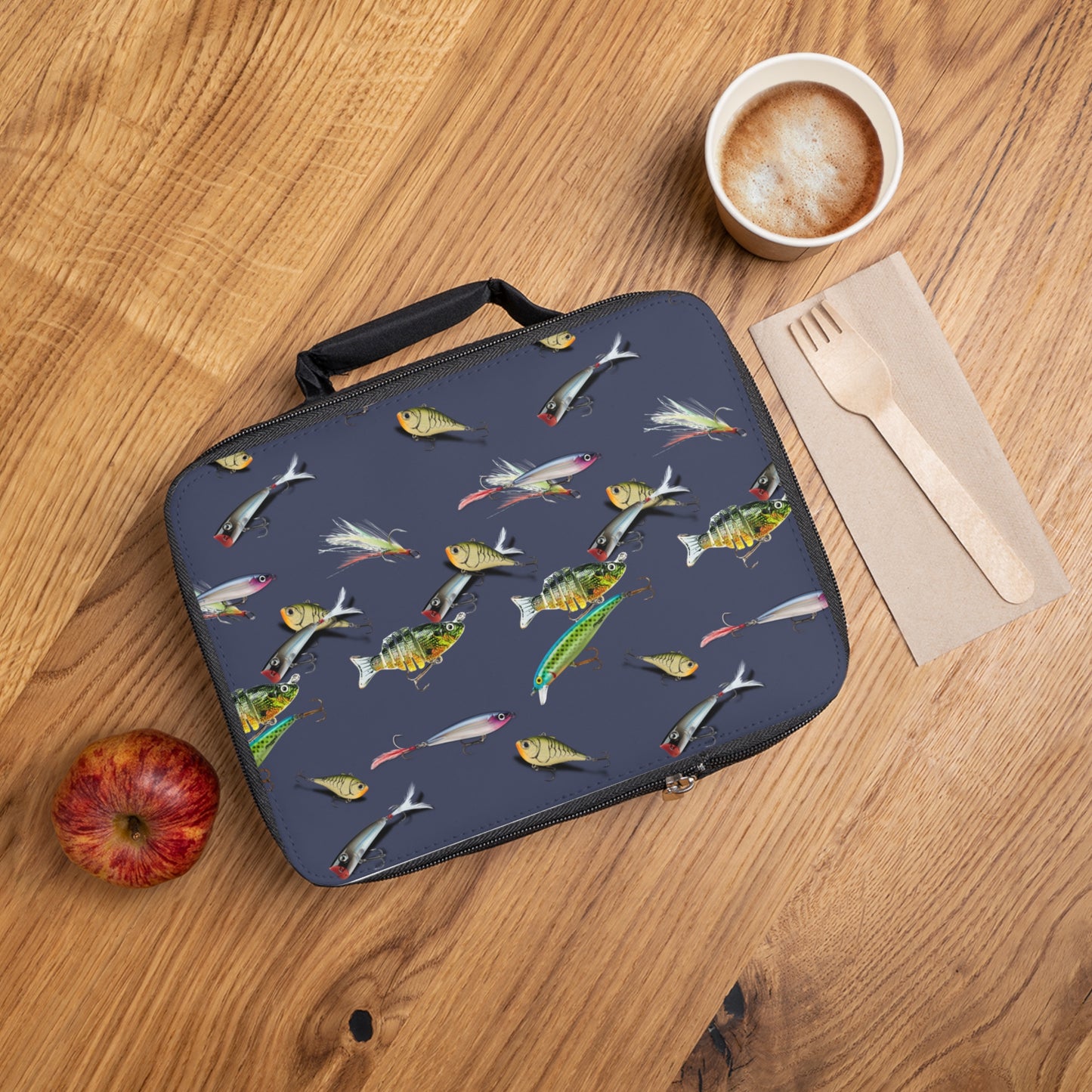 Fish Lunch Bag Fishing Lure Personalized Insulated Lunch Box - Saiko Studio